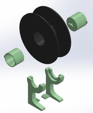 easy change filament spool holder pinshape spool-holder-roll-tool-tools 3d print model - Mito3D