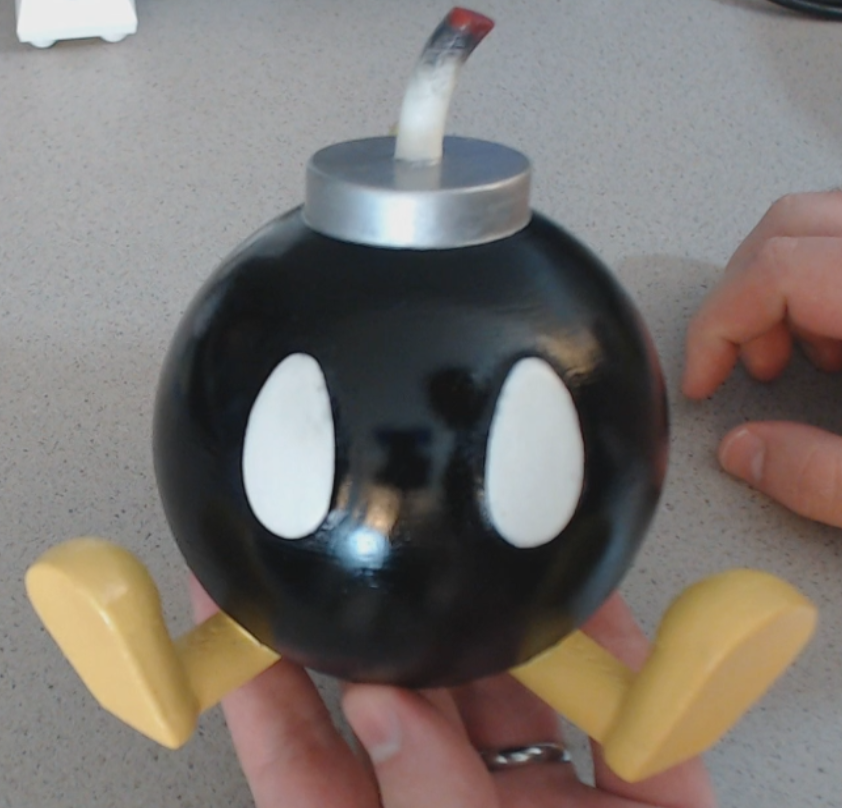 easy print bob-omb pinshape simple super-mario-bros mario bobomb 3D print model - Mito3D