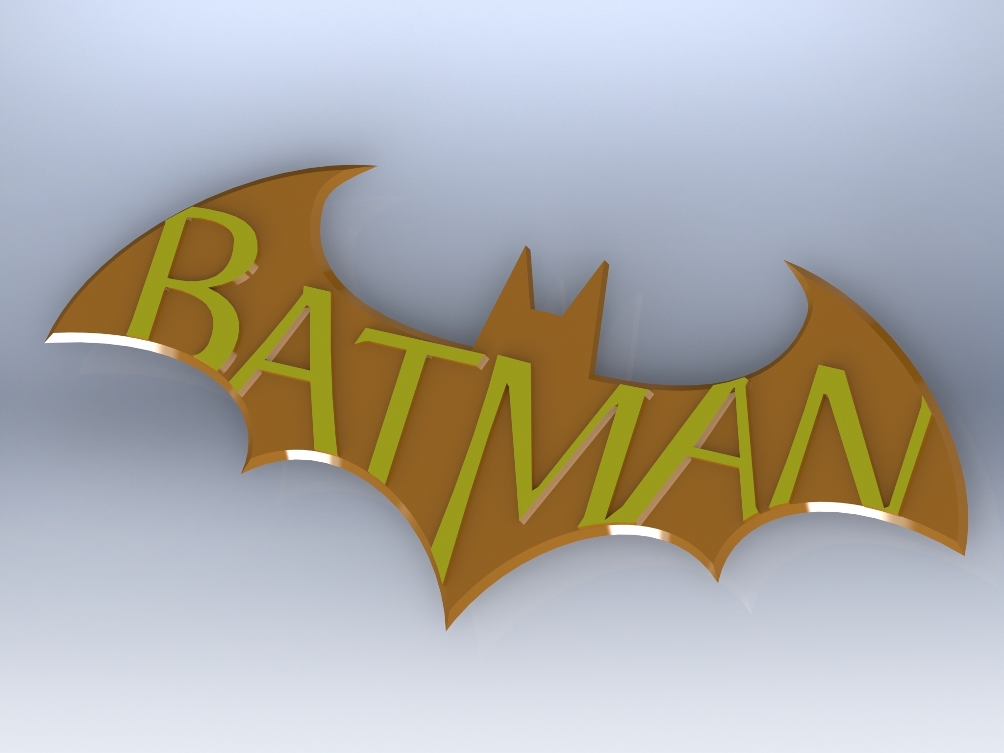 logo batman pinshape v superman progettazione concorso logo3d 3D print model - Mito3D