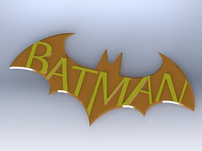 batman logo pinshape superman yarışma tasarım v logo3d 3d print model - Mito3D