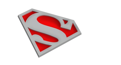 superman logo pinshape yarışma tasarım batman v logo3d Süpermen 3d print model - Mito3D