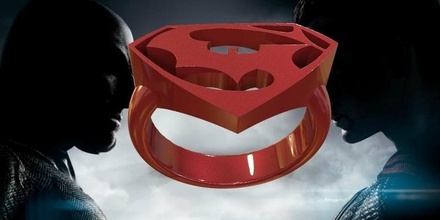 batman superman yüzük pinshape yarışma tasarım v 3d print model - Mito3D