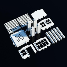 imprimable architectural kit échantillon gratuit pinshape l'architecture construction maison concepteur lego building blocks l'échelle modèle 3d print model - Mito3D
