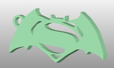 batman superman key ring pinshape batman-v-superman-design-contest 3d print model - Mito3D