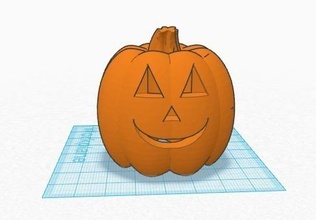 glowing pumpkin pinshape 3d-design 3d print model - Mito3D