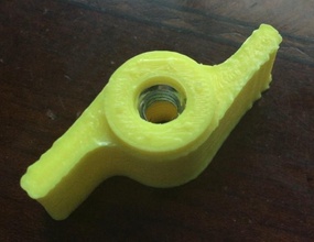 snowblower adjustment knob metal nut inserted print pinshape 3d-design 3d print model - Mito3D