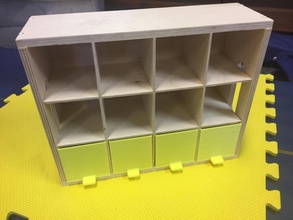 plastic drawer wooded box pinshape 3d-design 3d print model - Mito3D