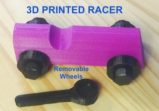 racer removable wheels pinshape 3d-design 3d print model - Mito3D