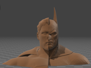 batman superman busto mix pinshape v progettazione concorso 3d print model - Mito3D