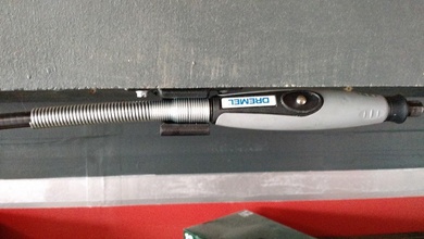 dremel flex shaft mount pinshape organization garage clip flex-shaft dremel-attachment 3d print model - Mito3D