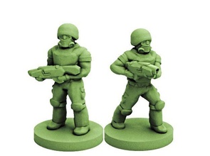colonial soldiers 18mm scale pinshape 3d-design 3d print model - Mito3D