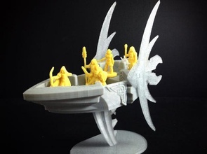 elvish aether ship 18mm scale pinshape 3d-design 3d print model - Mito3D