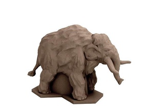 woolly mammoth 18mm scale pinshape 3d-design 3d print model - Mito3D