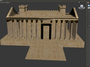 siria templo baal pinshape archicad 3dsmax bryce 3d print model - Mito3D