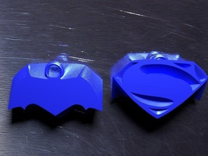 batman vs superman portachiavi pinshape v progettazione concorso keychain logo 3d print model - Mito3D