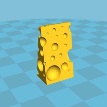 groviera cheese pinshape love3design formaggio grovier 3d print model - Mito3D