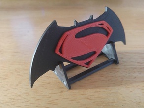 super-bat pinshape batman superman batman-v-superman-design-contest 3d print model - Mito3D