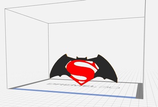 süper batarang pinshape superman yarışma tasarım batman v 3d print model - Mito3D