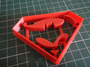 cortador galletas superman batman pinshape v diseño concurso cookie cutter cookies 3d print model - Mito3D