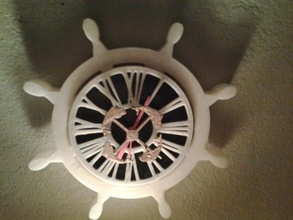 ships wheel clock pinshape 3d-design 3d print model - Mito3D