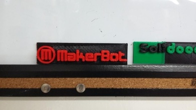 makerbot nameplate dual extrusion pinshape 3d-design 3d print model - Mito3D
