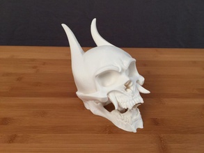 oni skull hollowed pinshape 3d-design 3d print model - Mito3D
