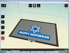 happy hanukkah pinshape 3d-design 3d print model - Mito3D
