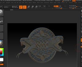 celtic pattern snake pinshape zbrush archicad 3dsmax bryce poser 3d print model - Mito3D