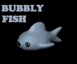 bubbly fish pinshape 3d-design 3d print model - Mito3D