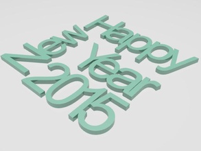 feliz 2015 pinshape 3d design 3d print model - Mito3D