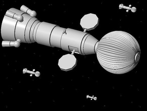 mars spaceship pinshape 3d-design 3d print model - Mito3D