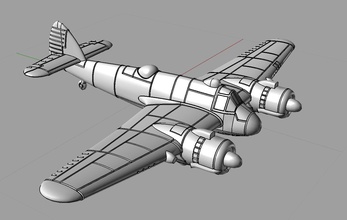1 200 bristol beaufighter mkic x2 pinshape raf wwii wings-of-war 3d-printed-creature-design-contest 3d print model - Mito3D