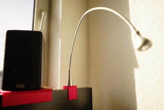 schwere ikea janso Lampe malm Bett Kopfstellen adapter hack pinshape 3d design 3d print model - Mito3D