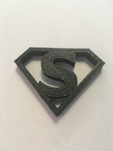 superman pinshape mydesign logotipo 3d print model - Mito3D