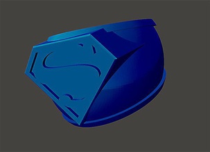 superman ring pinshape batman design Wettbewerb 3d print model - Mito3D