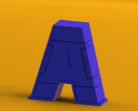 alfabe robot pinshape rakamlar şekil karakter robotlar 3d print model - Mito3D