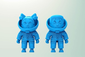 astronaut pinshape Spielzeug Mädchen junge spaceman 3d print model - Mito3D