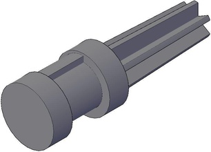 telescopic tube endcap pinshape 3d-design 3d print model - Mito3D