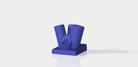 wine holder pinshape minimalist support stand 3d print model - Mito3D