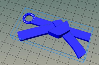 karate cintura portachiavi pinshape keychain 3d print model - Mito3D