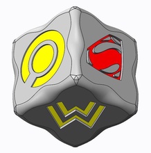 batman superman gioco dadi pinshape concorso design v progettazione i cyborg aquaman wonder woman 3d print model - Mito3D