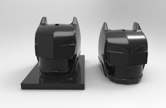 2 bat helm bankalar pinshape superman yarışma tasarım batman v 3d print model - Mito3D
