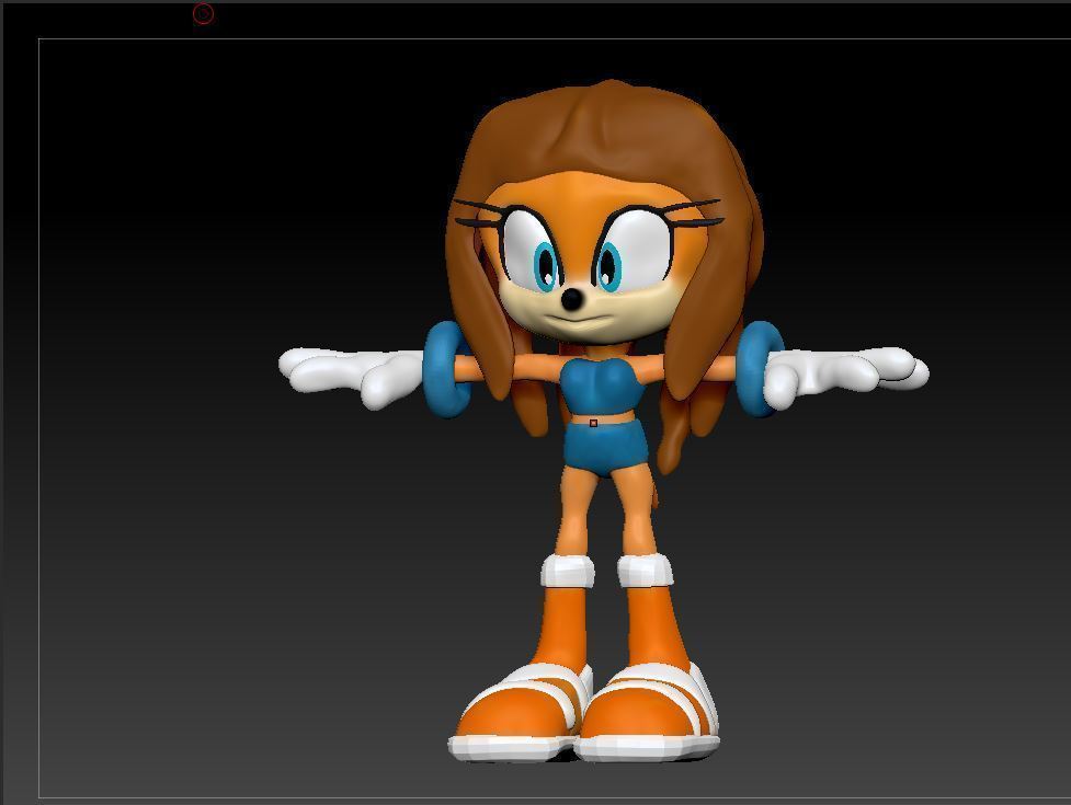 tikal ispirate sonic pinshape caractère 3D print model - Mito3D