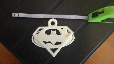 batmanvssupermanpendant pinshape contest design superman batman 3d print model - Mito3D