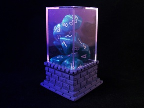 Würfel sockel pinshape Geheimnis dungeons dragons rpg mittelalterliche 3d print model - Mito3D