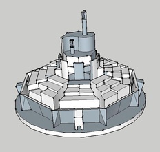 bagua binaire château pinshape Conception 3d 3d print model - Mito3D