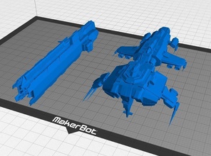 eve online - ferox naga caldari battlecruisers pinshape 3d-design 3d print model - Mito3D