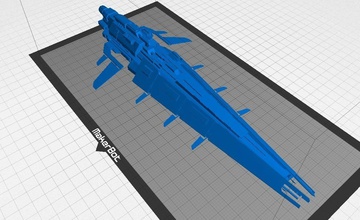 minmatar crucero batalla huracán pinshape Diseño 3d 3d print model - Mito3D
