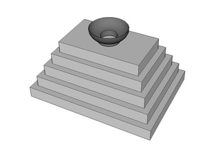 piramit merdiven vazo pinshape 3d print model - Mito3D