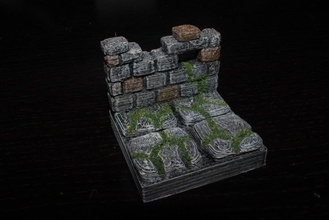 openforge ruined wall tile pinshape 3d-design 3d print model - Mito3D
